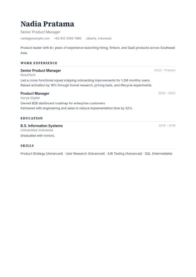 Foundation template preview