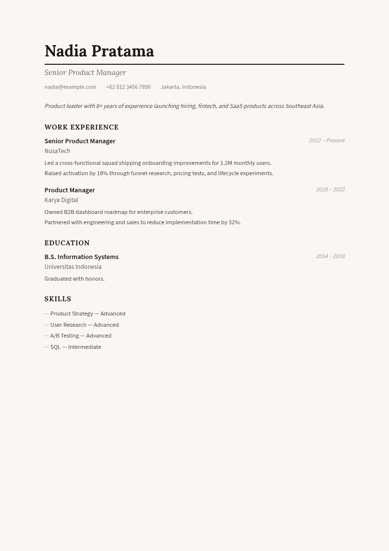 Quill template preview