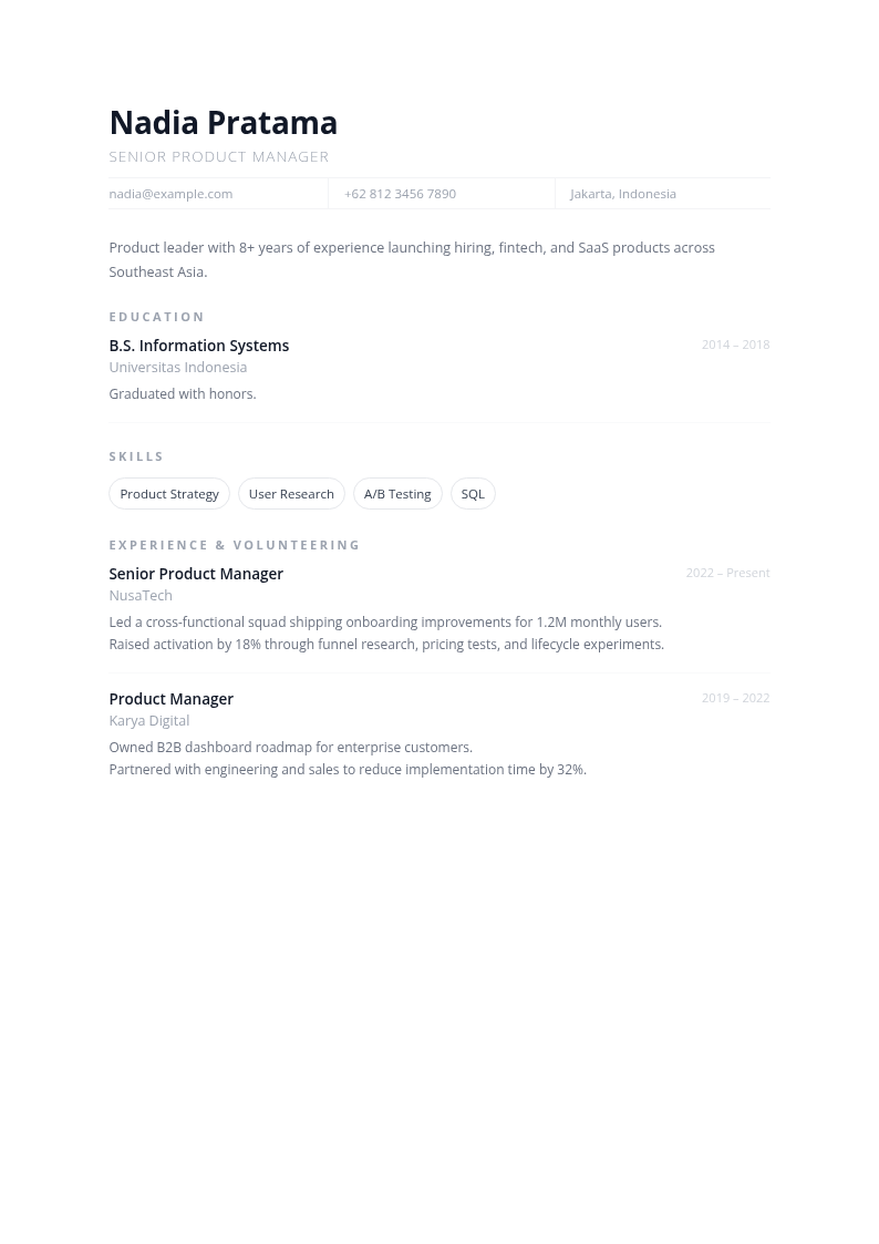 Blank Page template preview